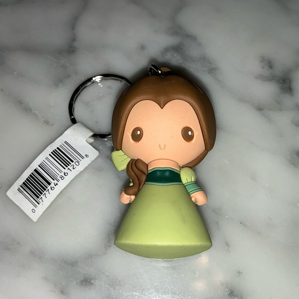 Disney 3D Figural Keyring Series 14, BELLE in Her Green Dress New